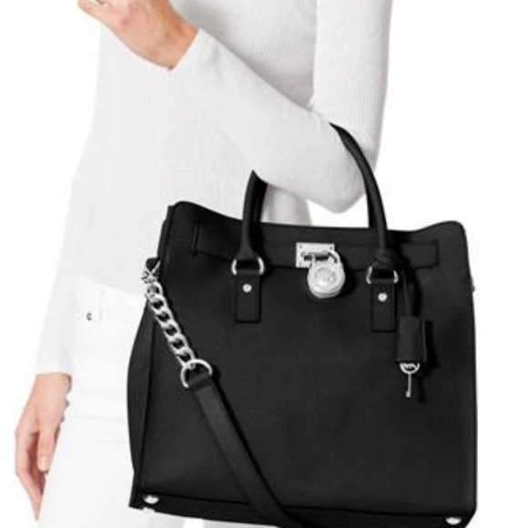 Michael Kors hamilton large satchel black